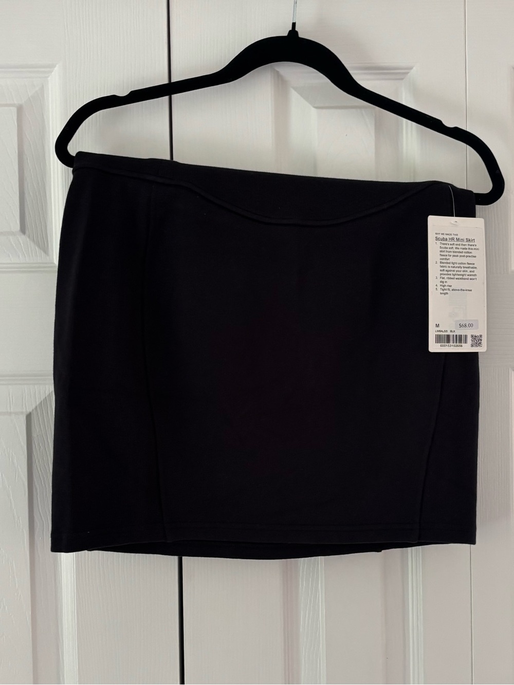 NWT lululemon Scuba HR Mini Skirt - Black Sleek Stretch Tube Style